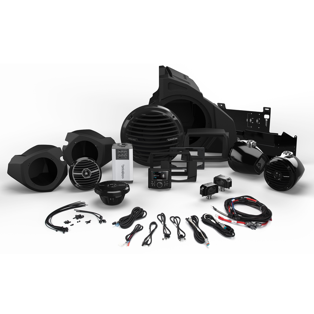 400 Watt Stereo, Front and Rear Speaker, and Subwoofer Kit for Select Polaris® RZR® Models