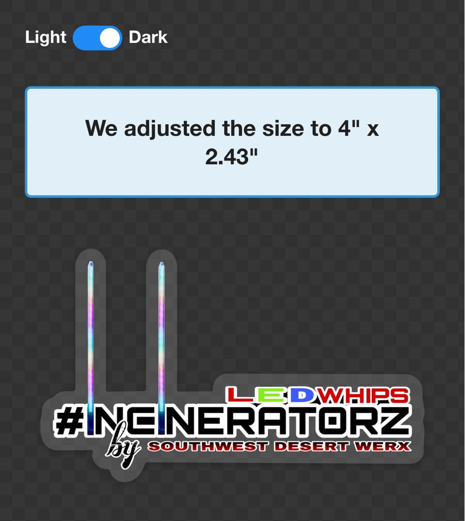 Incineratorz 4x3 Clear Vinyl Decal