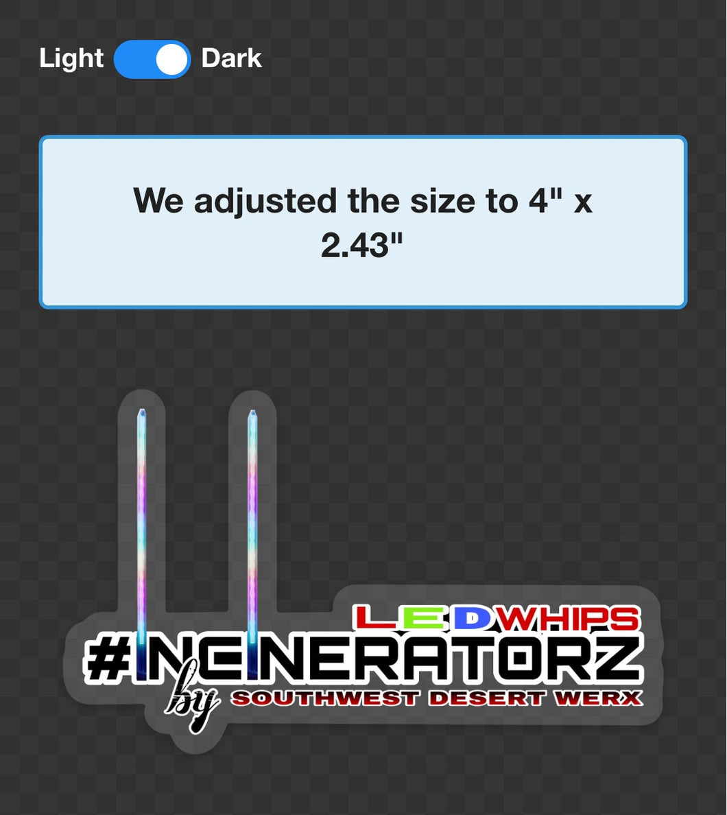 Incineratorz 4x3 Clear Vinyl Decal